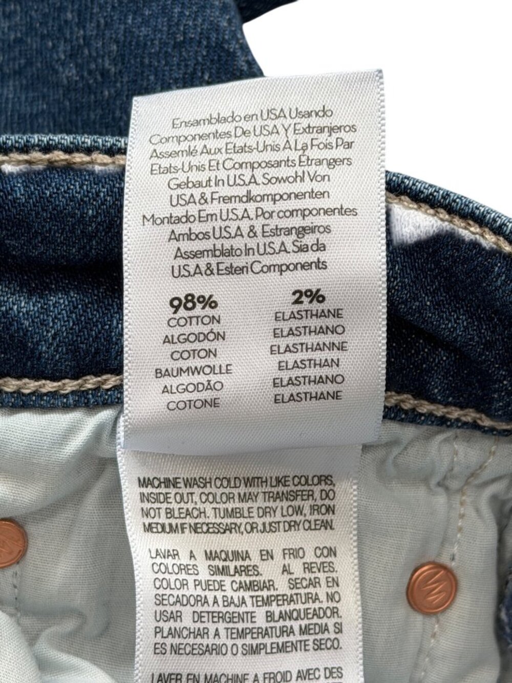 Mother Women Size 29 Jeans Tomcat Roller Skimp Wide-Leg Perfectly Imperfect Blue - Picture 10 of 11